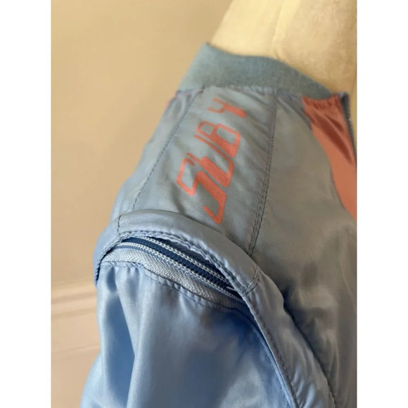 SUB4 Vintage Windbreaker Jacket L Pink Blue - Picture 3 of 5